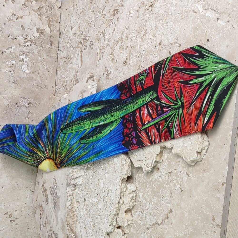 Vintage Ralph Marlin® "Desert Cactus" Silk Tie